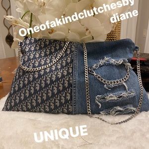 Jumbo crossbody tote bag Chain strap 18in 12in